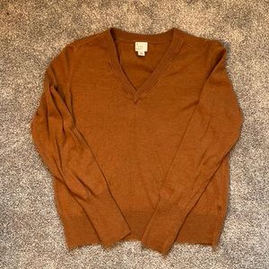A New Day rust colored V neck sweater